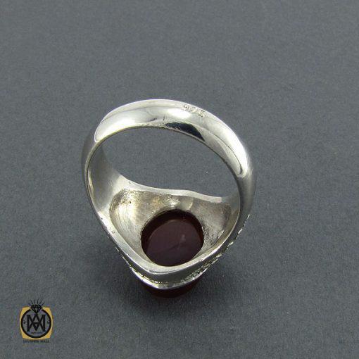 انگشتر عقیق یمن و فیروزه نیشابور مردانه - کد 8161 - تصویر 3