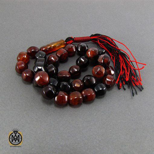 تسبیح عقیق سلیمانی 33 دانه تراش ممتاز - کد 4044 - تصویر 3