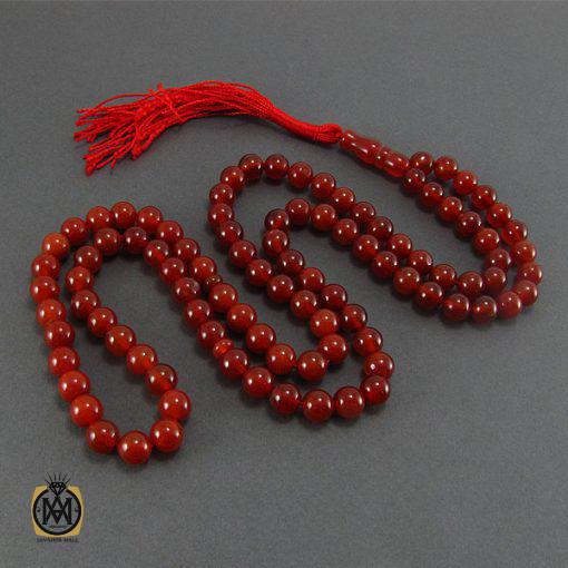 تسبیح عقیق درشت قرمز 101 دانه - کد 4055 - تصویر 2