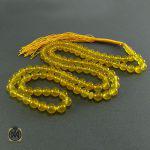 تسبیح جید زرد شرف الشمس 101 دانه - کد 4059 - تصویر 3