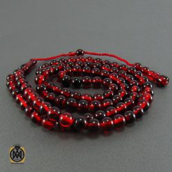 تسبیح کهربای پودری 101 دانه خوش رنگ - کد 4076 تسبیح کهربای پودری 101 دانه خوش رنگ - کد 4076