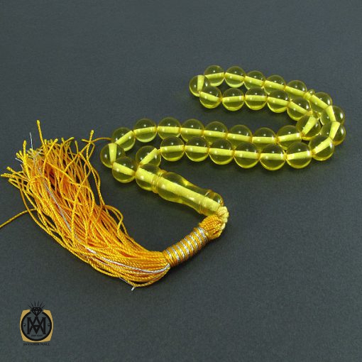 تسبیح کهربای پودری 33 دانه شفاف- کد 4079 - تصویر 3