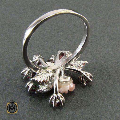 انگشتر تورمالین، کوارتز و صدف طرح ترنم زنانه -کد 2022 - تصویر 3