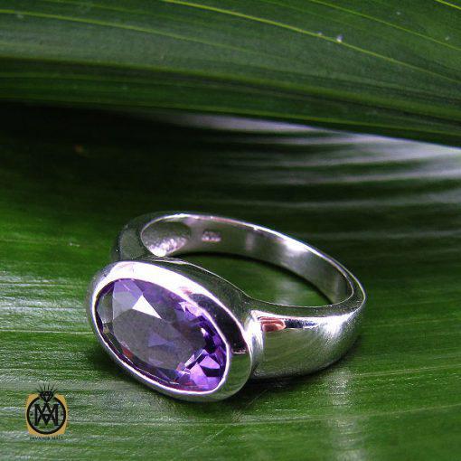 انگشتر آمتیست زنانه طرح نیکا - کد 2037 - تصویر 2
