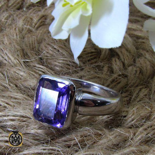 انگشتر آمتیست زنانه طرح نیکی - کد 2046 - تصویر 2