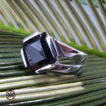 انگشتر گارنت زنانه طرح فرگل – کد 2052 - تصویر 2