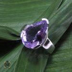 انگشتر آمتیست زنانه طرح تبسم– کد 2054 - تصویر 2