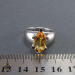 انگشتر سیترین زنانه طرح جانا - کد 2064 - تصویر 5