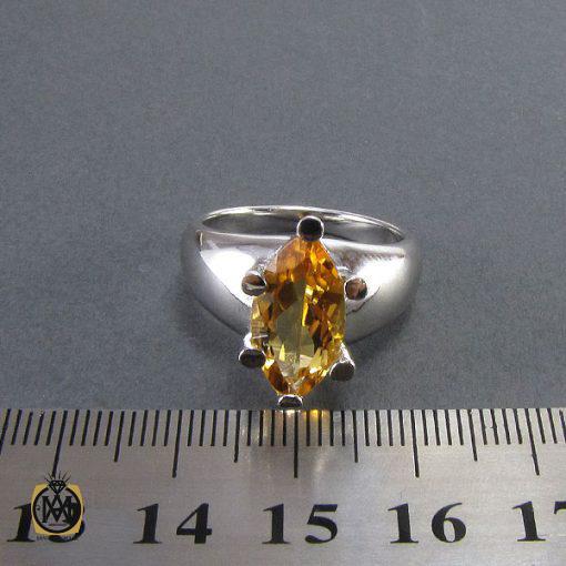 انگشتر سیترین زنانه طرح جانا - کد 2064 - تصویر 5