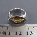 4 انگشتر سیترین زنانه طرح گیسو - کد 2066 - تصویر 4