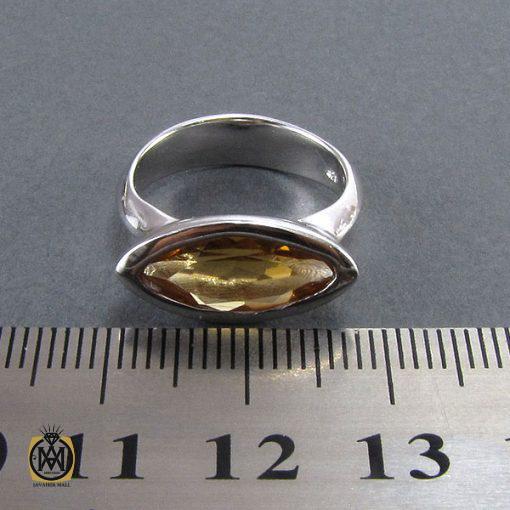 4 انگشتر سیترین زنانه طرح گیسو - کد 2066 - تصویر 4