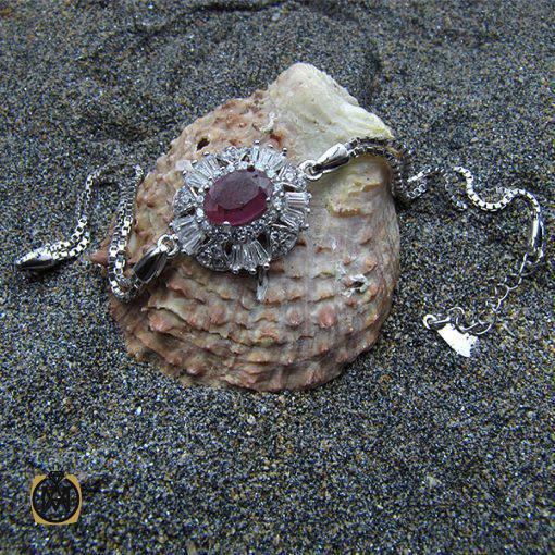 دستبند یاقوت سرخ زنانه – کد 1009