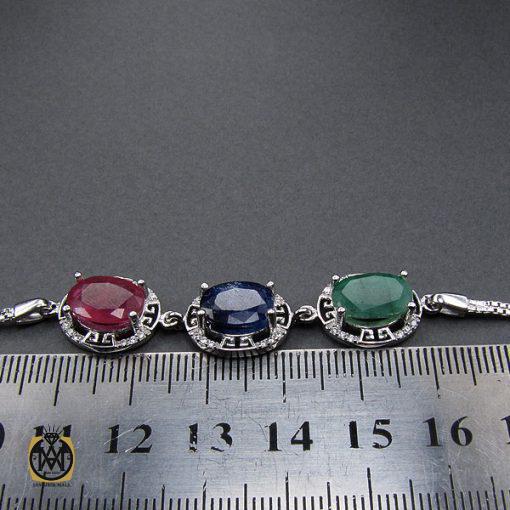 دستبند یاقوت و زمرد زنانه – کد 1010 - تصویر 4