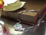 دستبند نقره زمرد زنانه – کد 1015 - تصویر 4