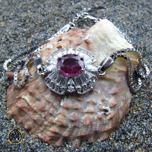 دستبند نقره یاقوت سرخ زنانه – کد 1023 - تصویر 4