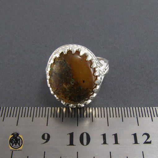 انگشتر کهربا بولونی لهستان مردانه اصل و معدنی - کد 8048 - تصویر 4