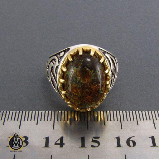 انگشتر کهربا مردانه - کد 8053 - تصویر 4