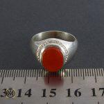 انگشتر عقیق یمن حکاکی شرف الشمس مردانه - کد 8056 - تصویر 4