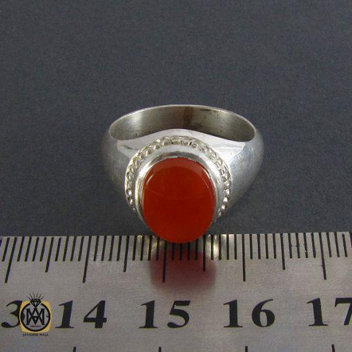 انگشتر عقیق یمن حکاکی شرف الشمس مردانه - کد 8056 - تصویر 4