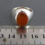 انگشتر عقیق یمن حکاکی شرف الشمس مردانه - کد 8060 - تصویر 4