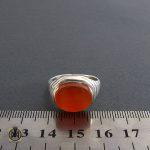 انگشتر عقیق یمن حکاکی شرف الشمس مردانه - کد 8062 - تصویر 4