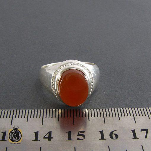 انگشتر عقیق یمن حکاکی شرف الشمس مردانه - کد 8065 - تصویر 4