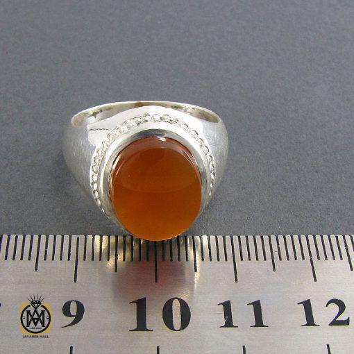انگشتر عقیق یمن حکاکی شرف الشمس مردانه - کد 8067 - تصویر 4
