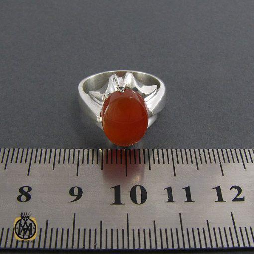 انگشتر عقیق یمن حکاکی شرف الشمس مردانه - کد 8069 - تصویر 4