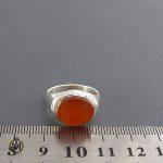 انگشتر عقیق یمن حکاکی شرف الشمس مردانه - کد 8074 - تصویر 4