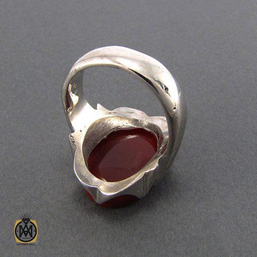 انگشتر عقیق یمن مردانه با حکاکی یا اهل العالم قتل الحسین بکربلا عطشان - کد 8078 - تصویر 5