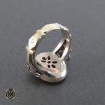 4 انگشتر عقیق یمن مردانه با حکاکی ذکر صلوات - کد 8083 - تصویر 4
