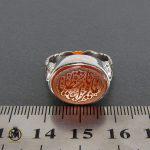 انگشتر عقیق یمن مردانه با حکاکی یا غافر الخطایا - کد 8097 - تصویر 4