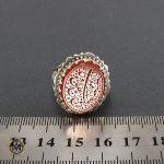 4 انگشتر عقیق یمن مردانه با حکاکی ماشاالله لا قوه الا بالله ان ترن انا اقل منک مالا و ولدا - کد 8105 - تصویر 4