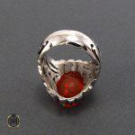 انگشتر عقیق یمن مردانه با حکاکی یا علی مدد - کد 8106 - تصویر 4