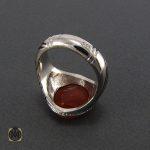 انگشتر عقیق یمن مردانه با حکاکی علی رایه الهدی - کد 8114 - تصویر 4