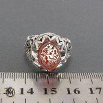 4 انگشتر عقیق یمن مردانه با حکاکی یا ثار الله - کد 8115 - تصویر 4