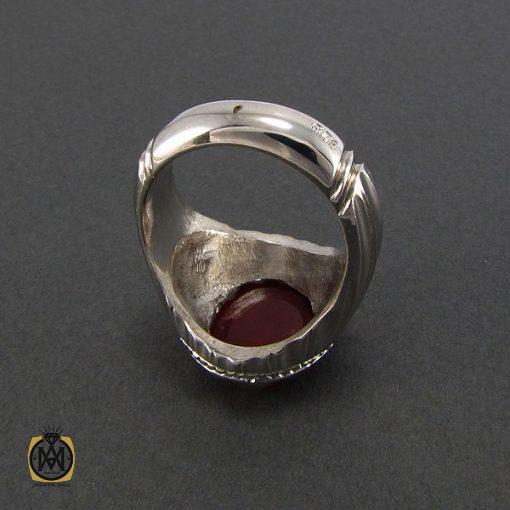 انگشتر عقیق یمن مردانه با حکاکی ورفعناه مكانا عليا - کد 8117 - تصویر 4