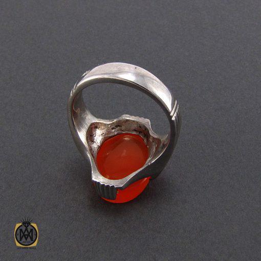 انگشتر عقیق یمن مردانه با حکاکی الله نور السماوات والارض - کد 8118 - تصویر 4