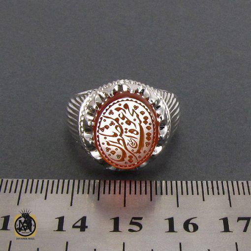 انگشتر عقیق یمن مردانه با حکاکی یا مجیب دعوه المضطرین مردانه - کد 8125 - تصویر 4
