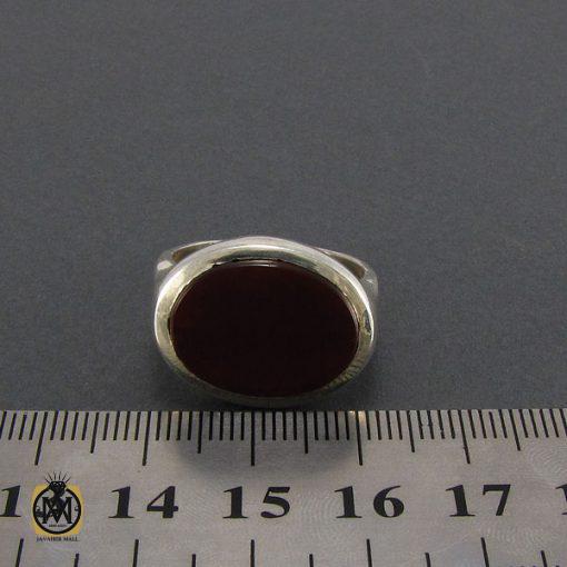 انگشتر عقیق قرمز مردانه - کد 8139 - تصویر 4