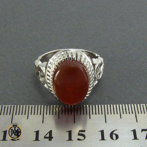 انگشتر عقیق یمن شبکه ای دست ساز دور چنگ مردانه - کد 8148 - تصویر 4