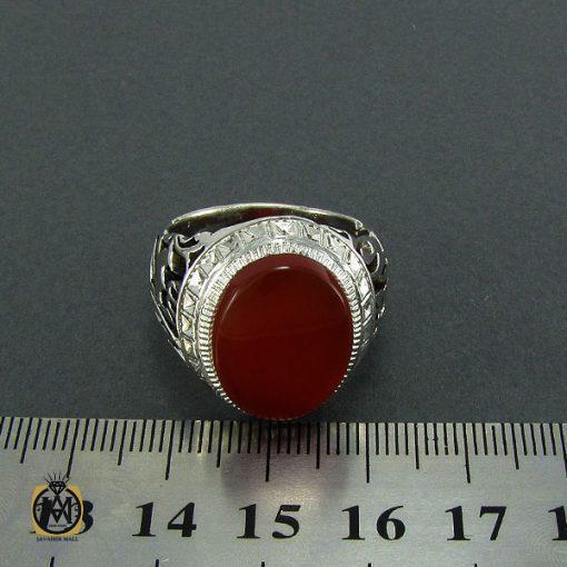 انگشتر عقیق مردانه اصل - کد 8156 - تصویر 4