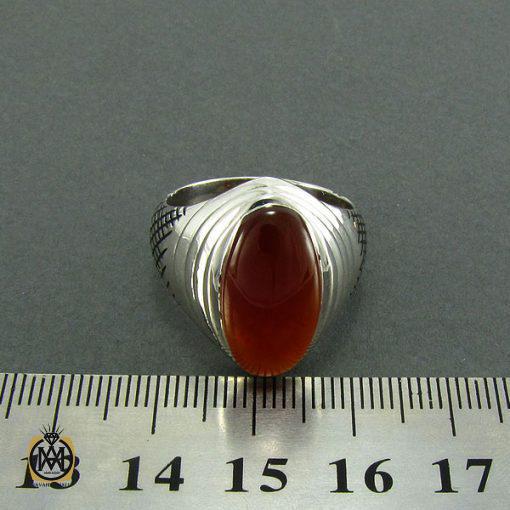 انگشتر عقیق یمن مردانه - کد 8157 - تصویر 4