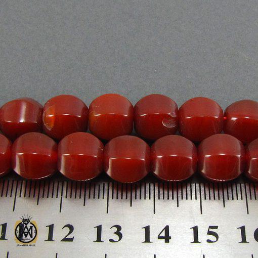 تسبیح عقیق قرمز 33 دانه تراش ممتاز -کد 4043 - تصویر 4