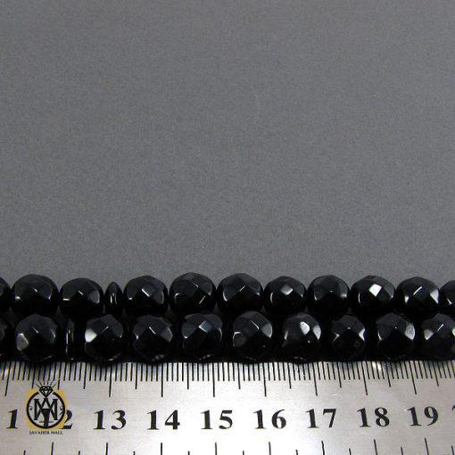 تسبیح عقیق مشکی 33 دانه تراش - کد 4033 - تصویر 4
