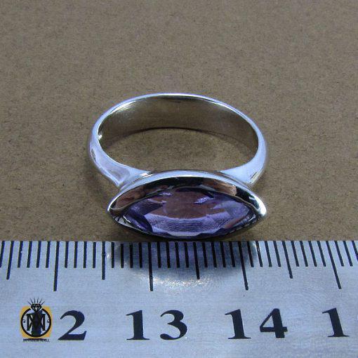 انگشتر آمتیست زنانه طرح ملیکا - کد 2034 - تصویر 6