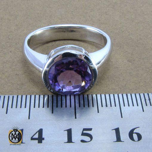 5 انگشتر آمتیست زنانه طرح هلما - کد 2040 - تصویر 6