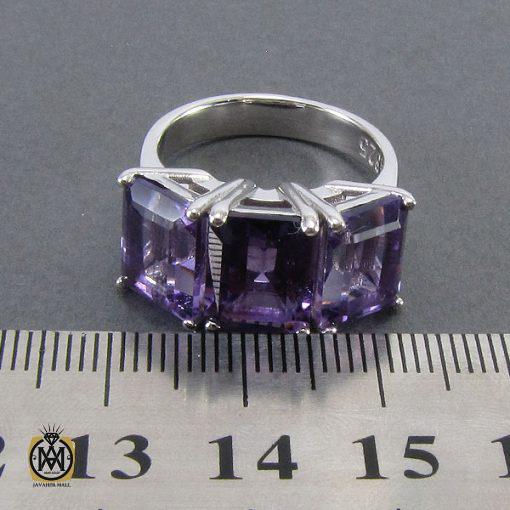 5 انگشتر آمتیست زنانه طرح یارا - کد 2043 - تصویر 6