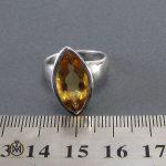 انگشتر سیترین زنانه طرح گلاسا – کد 2051 - تصویر 6