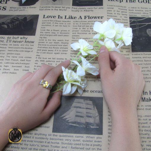 انگشتر سیترین زنانه طرح درسا- کد 2056 - تصویر 5